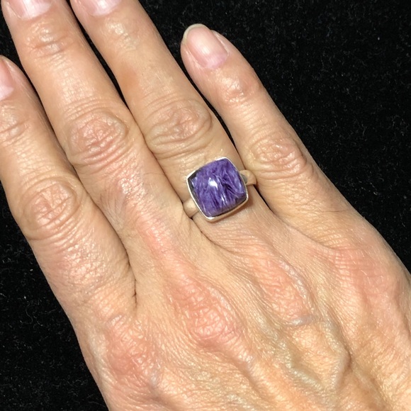 Charoite and Sterling Ring - Picture 5 of 6